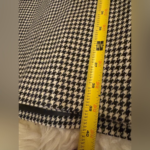 Ralph Lauren Wool Midi Maxi Skirt 12 Houndstooth A-Line Equestrian Wrap Vintage - Picture 10 of 11